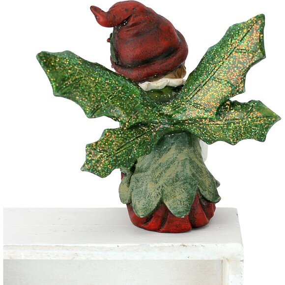 Christmas Decorations - Emmanuel, Santa's Xmas Elf Shelf Sitter Holiday Statue - Picture 3 of 6